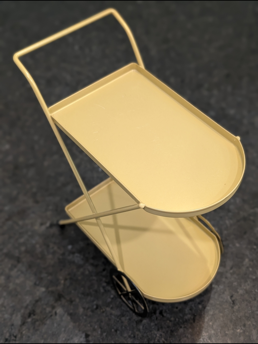 Two-Tier Mini Metal Bar Cart